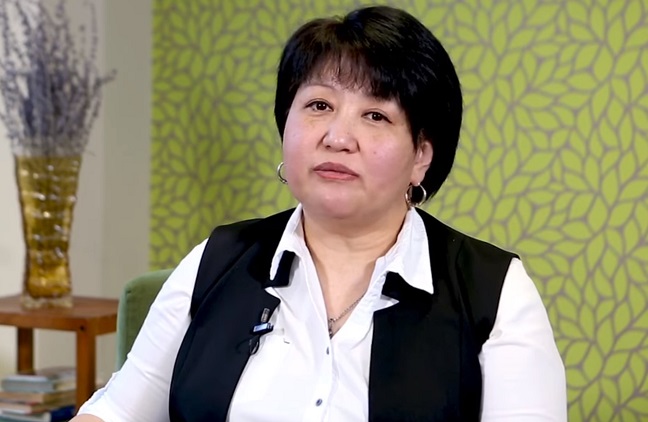 Динара Давлетбаева. Сүрөт: ЮНИСЕФ Кыргызстандын видеосунун скриншоту