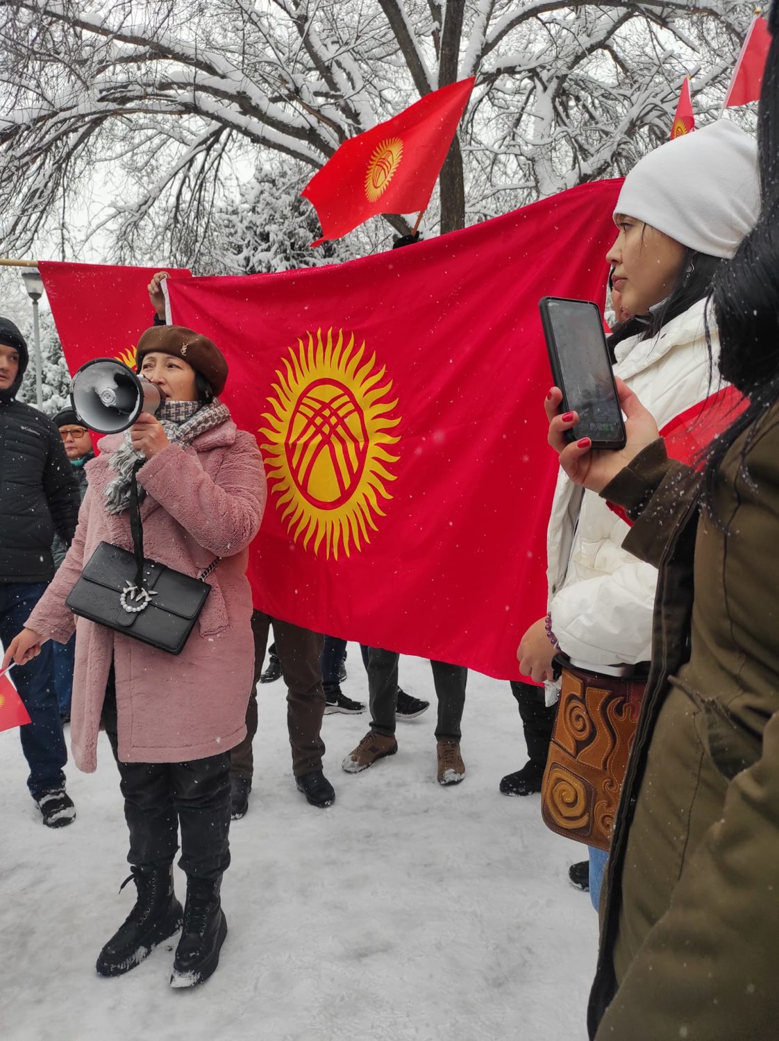 Бишкекте мамлекеттик тууну өзгөртүүгө каршы митинг өтүүдө #98735